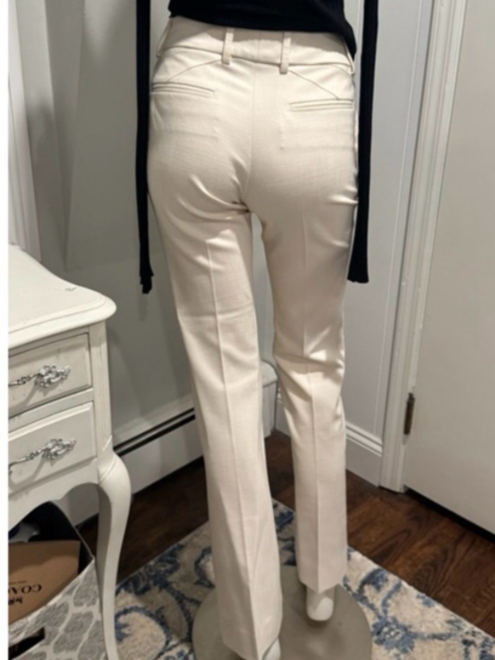 Piazza Sempione NWT | Women's Italian Tailored Trousers | Ivory | IT 38 (US 0-2) - Picture 2 of 12